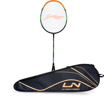 Li-Ning G-Force 3700 Superlite Strung Badminton Racquet (Black / Orange)