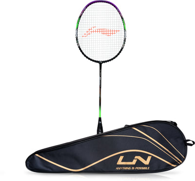 Li-Ning G-Force 3800 Superlite Strung Badminton Racquet (Black / Purple)