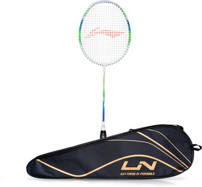 Li-Ning G-Force 3900 Superlite Strung Badminton Racquet (White / Blue)