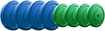 ALYV Professional Metal Integrated Rubber Plates DM-50kg Combo 16 Adjustable Dumbbell (50 kg)