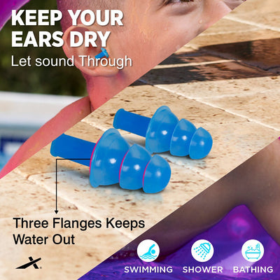 Premium Swimming Kit (Silicone Cap / Swimming Goggle / Earplugs)(Blue)