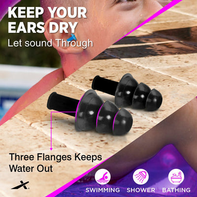 Premium Swimming Kit (Silicone Cap / Swimming Goggle / Earplugs)(Pink/Black)