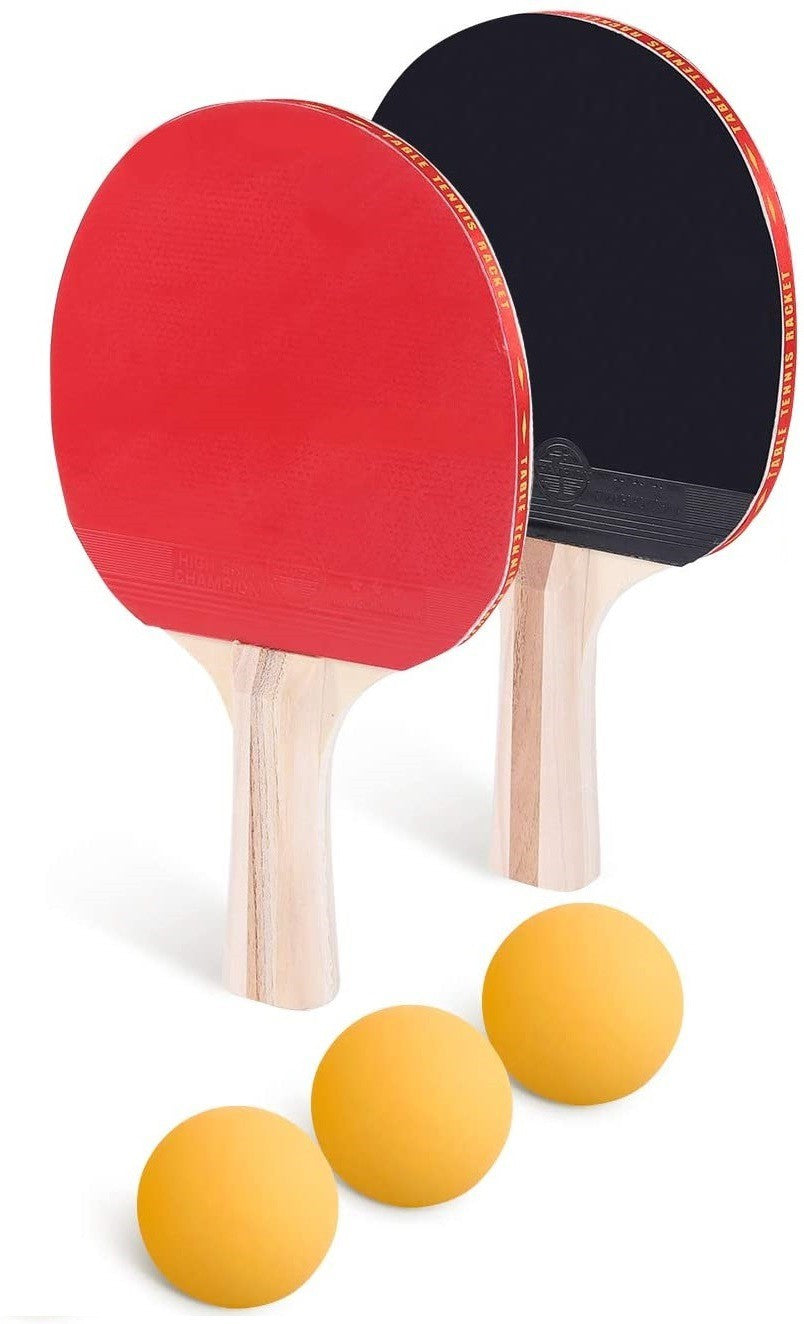 Professional Ping Pong 1Pair Paddle Set with 3PC Balls |Home Indoor or Outdoor Play