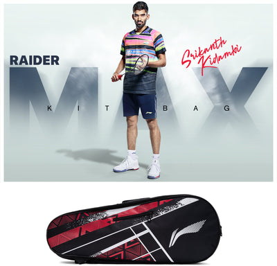 Li-Ning Raider Max Badminton Kit Bag Kit Bag (Black) (Size - Standard/50 L)