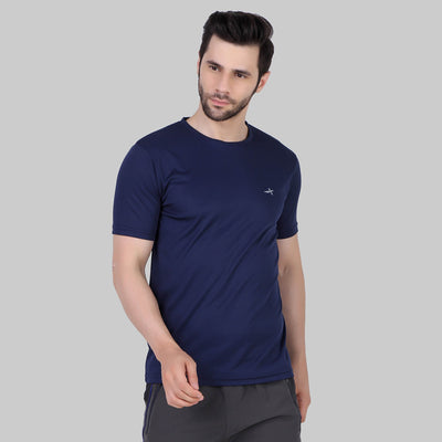 Solid Men Round Neck T-Shirt (Black |Dark Blue |Light Blue)