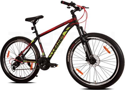 Saffire 27.5T 21-Speed Alloy MTB Cycle with Dual Disc Brake and Front Suspension - 27.5 T Hybrid Cycle, City Bike, 21 Gear, Black