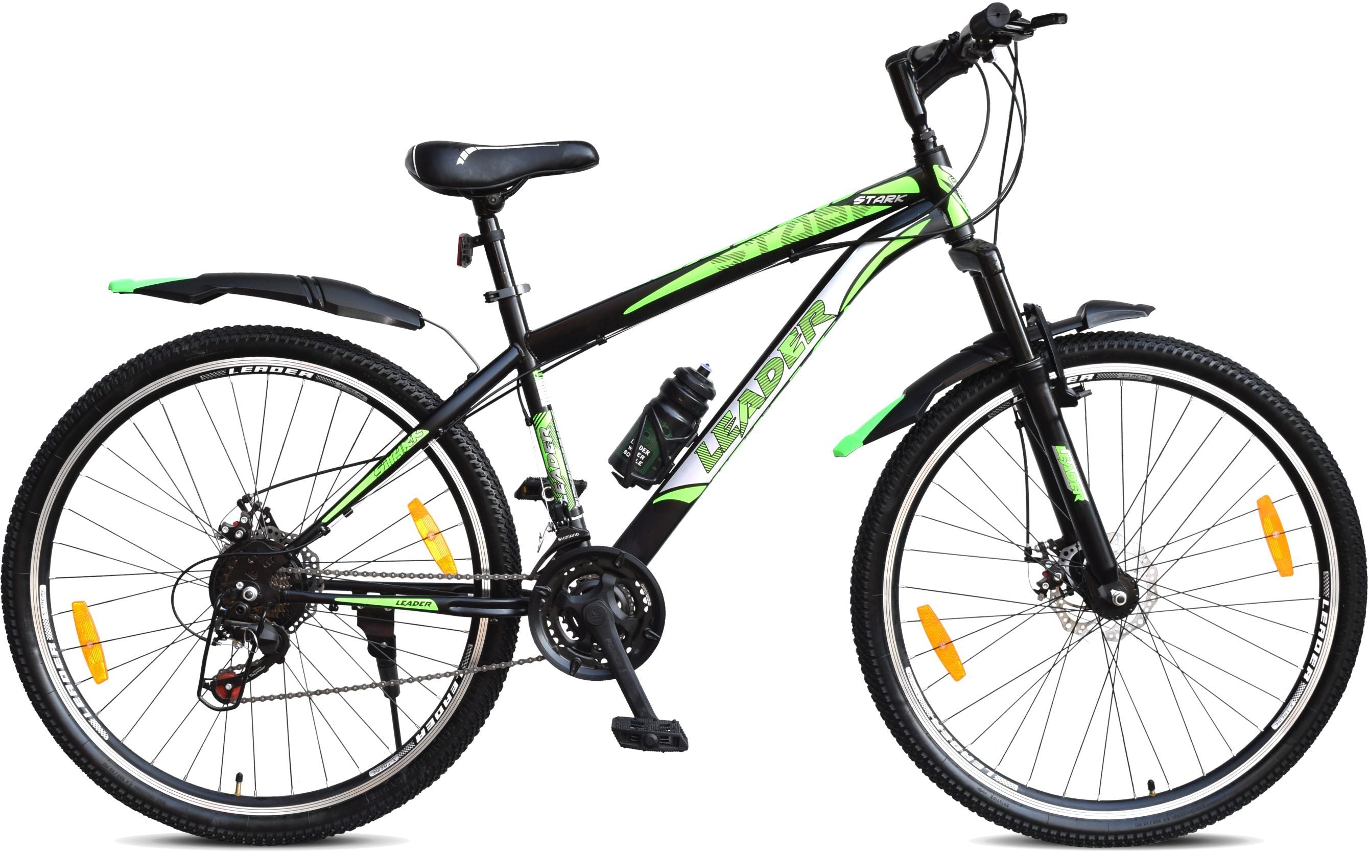 Stark 29T 21 Speed MTB Cycle with Dual Disc Brake and Front Suspension 29 T Mountain Cycle 21 Gear Black KriyaFit