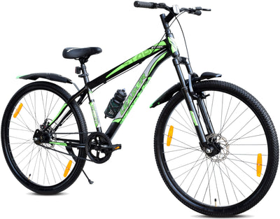 Stark 29T MTB Cycle Bike with Dual Disc Brake and Complete Accessories, 29" Mountain Cycle, Single Speed, Black
