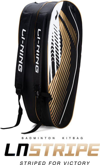 Li-Ning Stripe Badminton Kit Bag (Black) (Size - L/50 L)