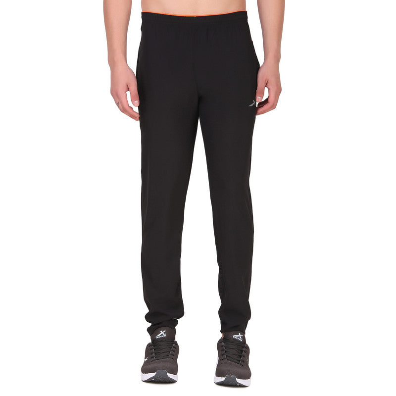 Solid Men Sports Track pants 100 % Polyester (Pack of 1) Black