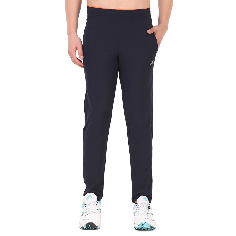 Solid Men Sports Track pants 100 % Polyester (Pack of 1) Navy