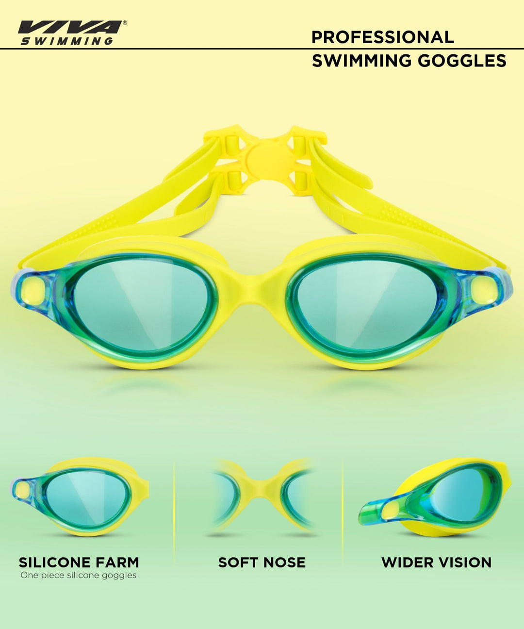 Anti Fogg & U.V Protective 4 Layers Swimming Goggles