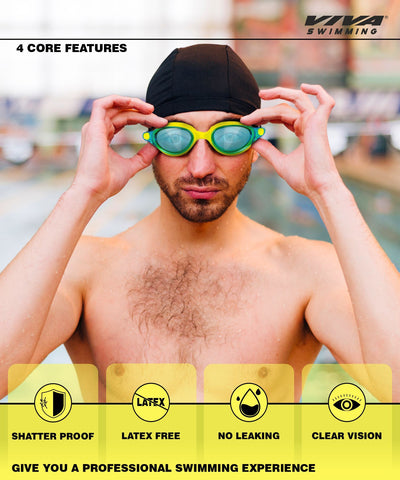 Anti Fogg & U.V Protective 4 Layers Swimming Goggles