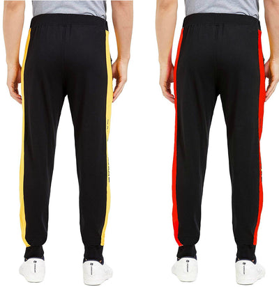 Men Colorblock Red/Yellow Joggers (Pack of 2)