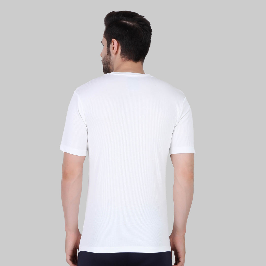 Solid Men Round Neck T-Shirt (Light Blue | White | Black)